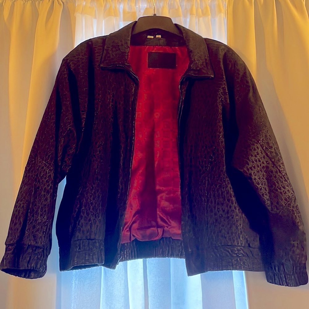 Mario Zarelli Men’s Genuine Leather Blazer